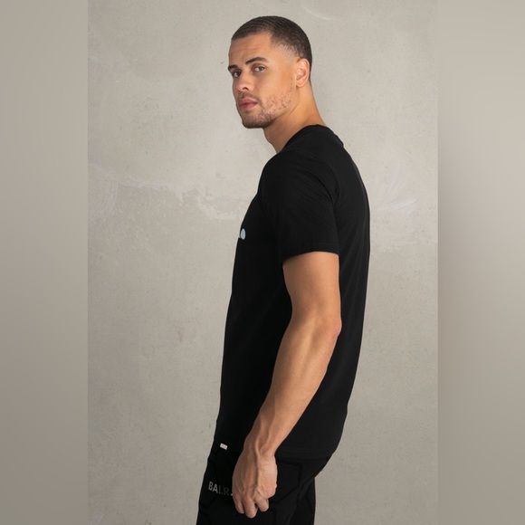 BALR BRAND STRAIGHT SHORT SLEEVED T-SHIRT JET BLACK SIZE MEDIUM - Picture 4 of 8